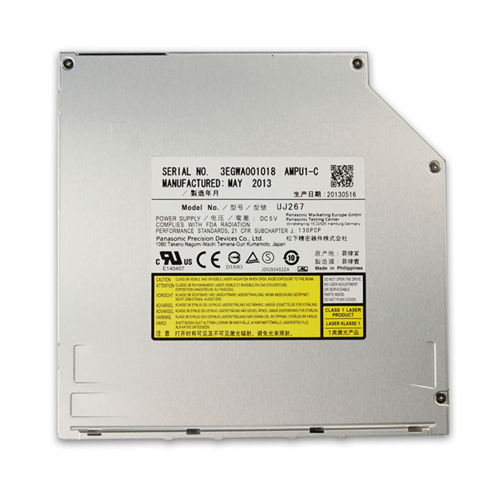 9.5mm UJ267 blu-ray burner slot-in drive for Apple Macbook Pro Dell Alienware 14
