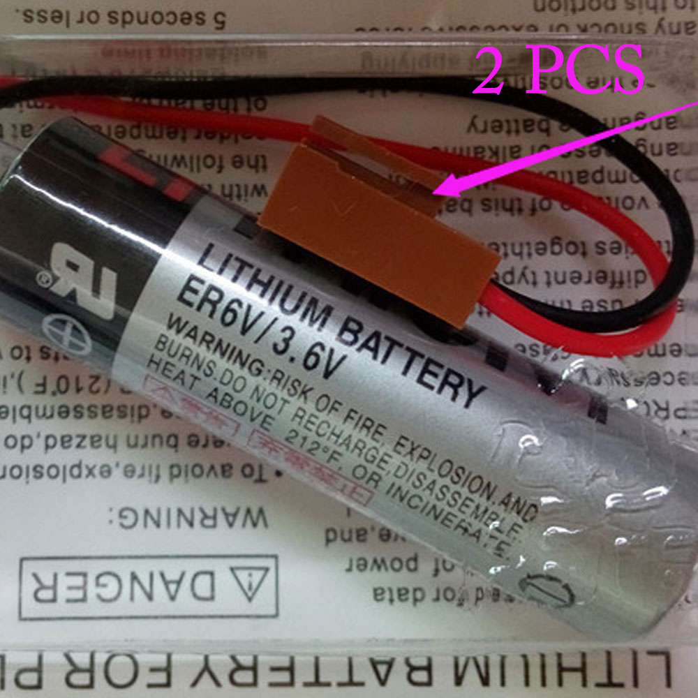 Batterie pour TOSHIBA 2pcs Toshiba ER6VCT 3.6V 2000mah PLC Battery With small JAE Plug