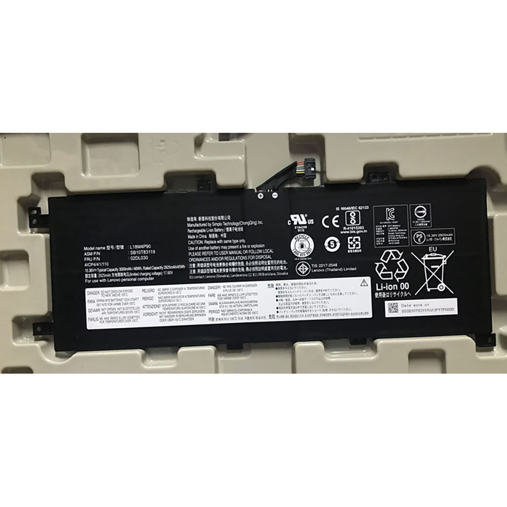 Batterie pour Lenovo SB10T83119 02DL030