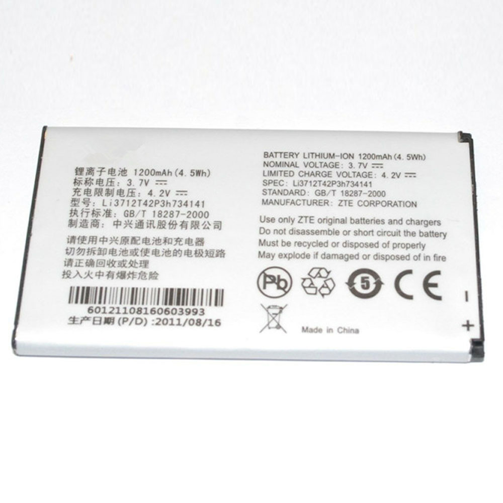 Batterie pour ZTE Li3712T42P3h734141