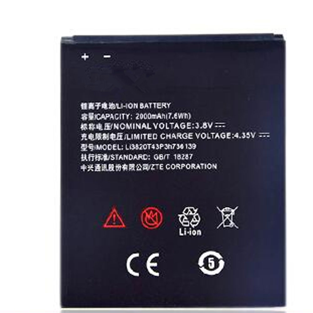 Batterie pour ZTE Li3820T43P3h736139