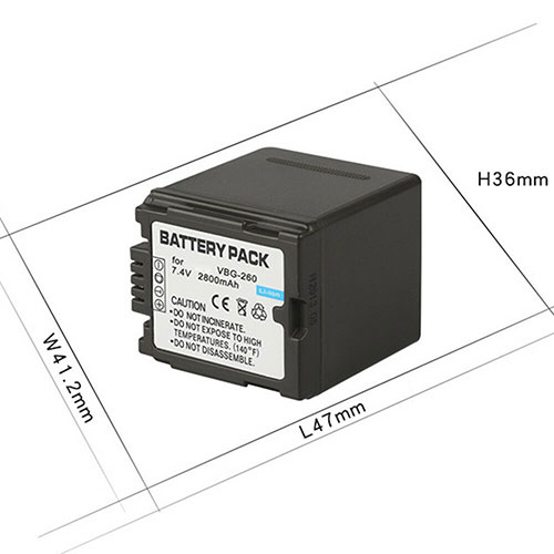 Batterie pour PANASONIC VW-VBG260